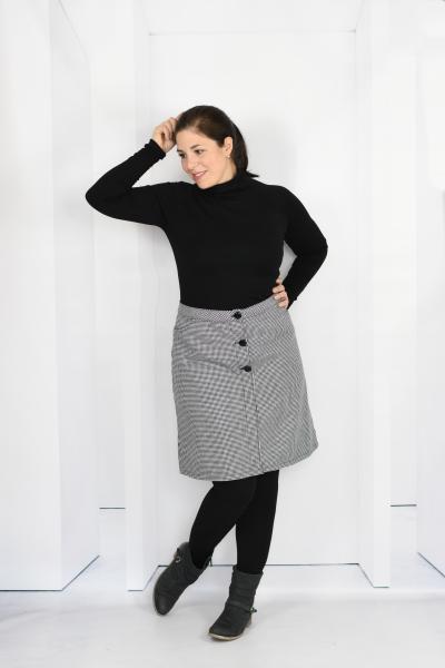 Nähbeispiel Knopfrock lillesol women Nr. 40